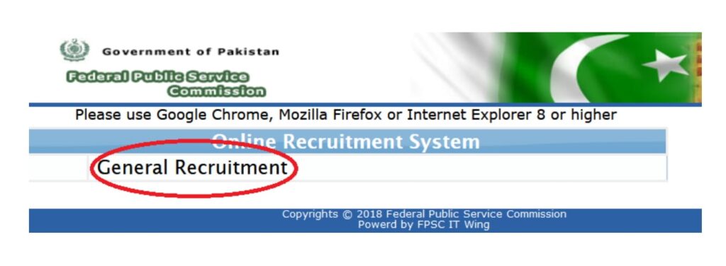 FPSC General Recruitment