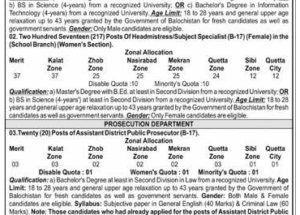 Balochistan Public Service Commission BPSC New Vacancies 2025