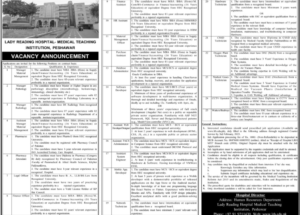 Lady Reading Hospital LRH Peshawar Jobs 21 January 2025