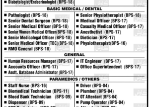 Liaquat University of Medical and Health Science LUMHS Jobs January 2025