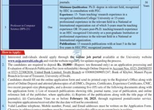 Latest University of Swabi Jobs February 2025