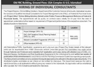 Controller General of Accounts CGA Islamabad Jobs 2025