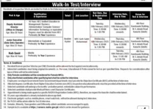 NADRA Regional Head Office Karachi Jobs February 2025