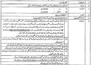 Punjab Workers Welfare Fund (PWWF) STI Jobs February 2025