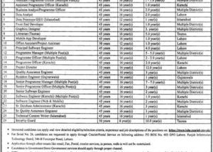 Latest Punjab Information Technology Board PITB Jobs February 2025