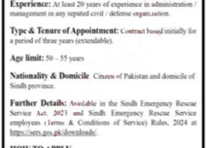 Sindh Rescue 1122 Jobs February 2025