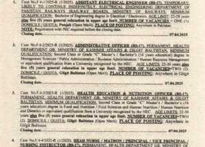 Federal Public Service Commission FPSC jobs 2025 Advertisement