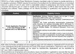 Latest Job Vacancies in Peshawar Electric Supply Company PESCO 2025